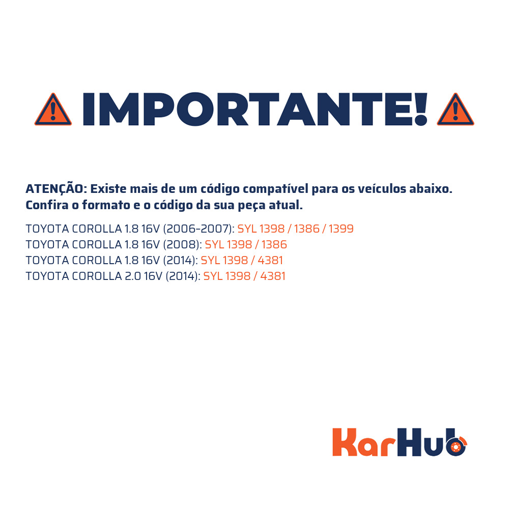 Jogo de Pastilhas de Freio Dianteira para Toyota Corolla - Syl - 1398