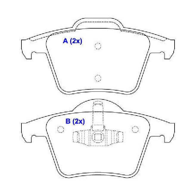 Jogo de Pastilhas de Freio Traseira para Volvo XC90 - Syl - 1438