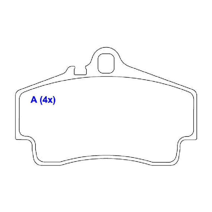 Jogo de Pastilhas de Freio Traseira para Porsche Boxster - Syl - 1560