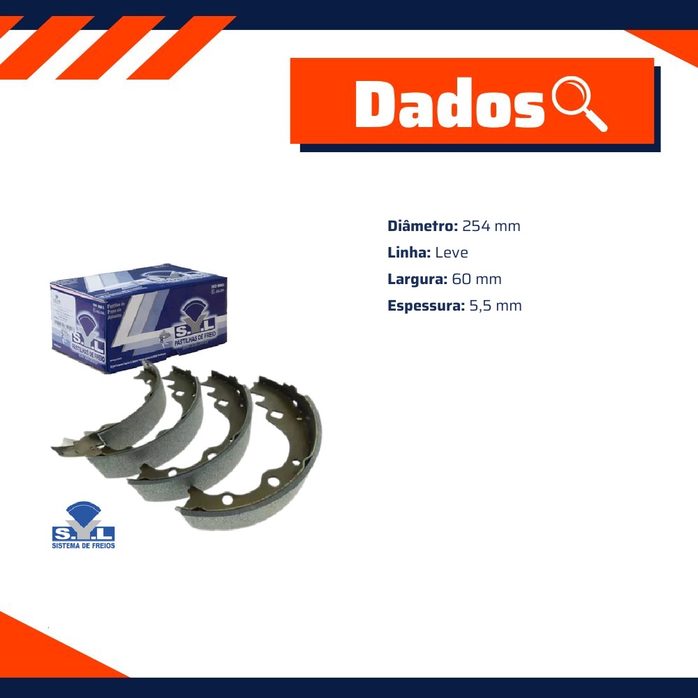 Sapata de Freio para KIA Besta - Syl - 204600