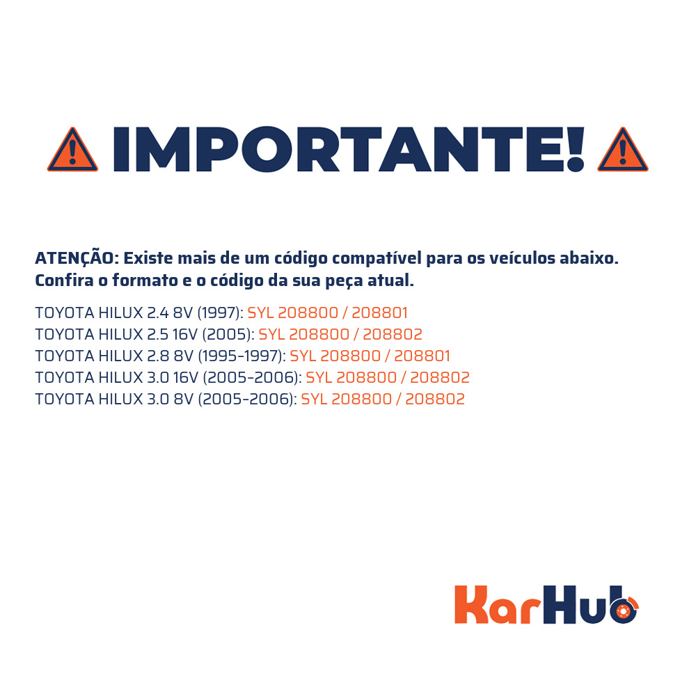 Sapata de Freio para Toyota Hilux - Syl - 208800