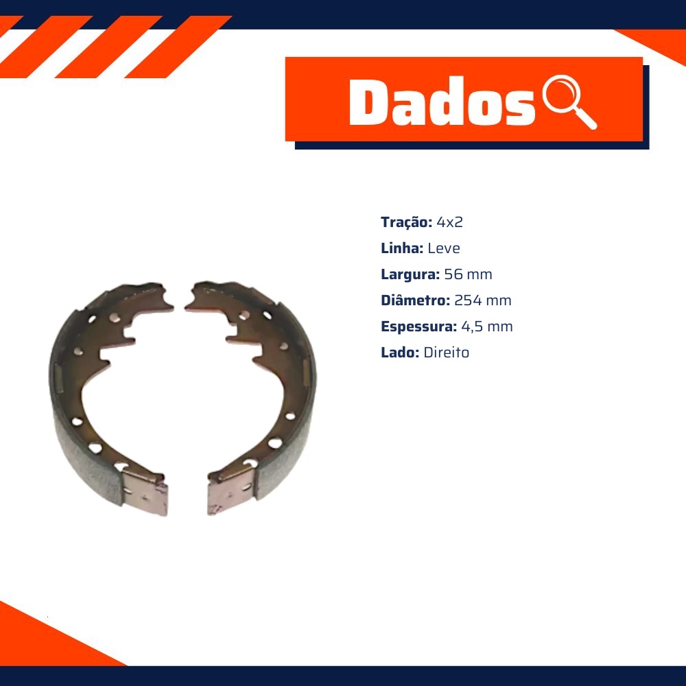 Sapata de Freio para Toyota Hilux - Syl - 208801
