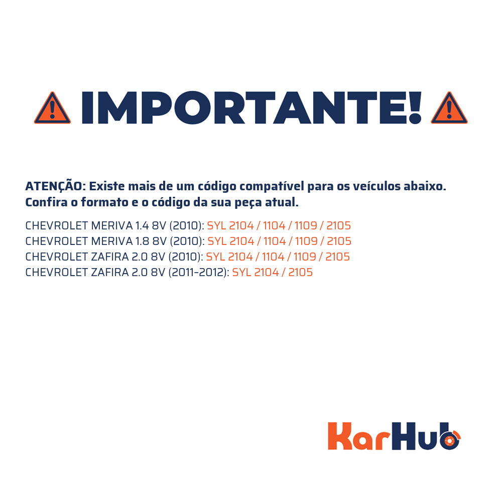 Jogo de Pastilhas de Freio Dianteira para Chevrolet Meriva e Zafira - Syl - 2104