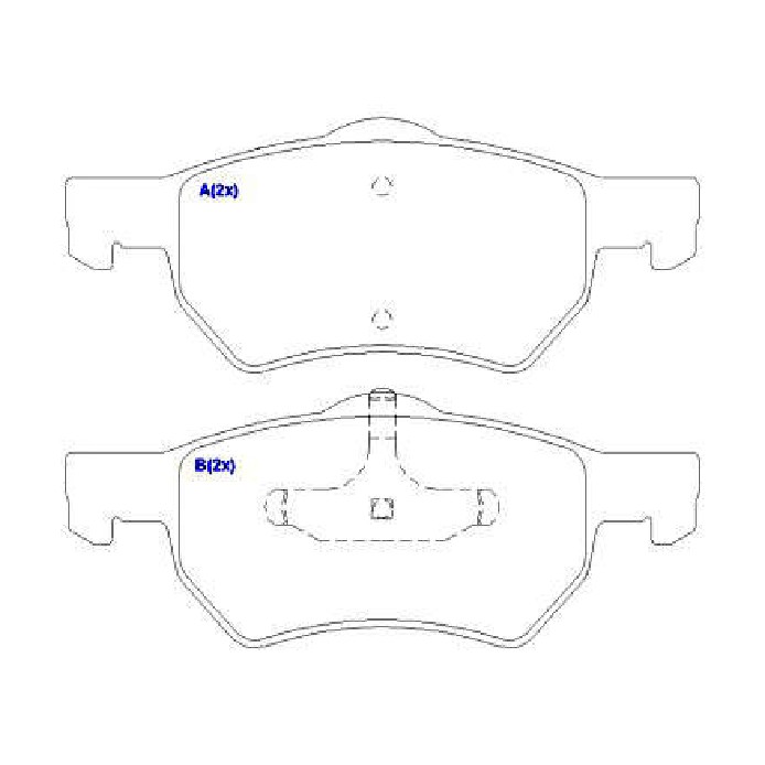 Jogo de Pastilhas de Freio Dianteira para Chrysler Caravan e Grand Caravan - Syl - 2120