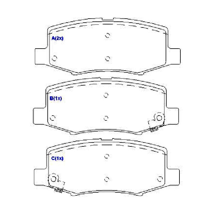 Jogo de Pastilhas de Freio Traseira para Jeep Cherokee e Wrangler - Syl - 2129