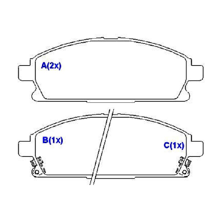 Jogo de Pastilhas de Freio Dianteira para Nissan Pathfinder e X-TRAIL - Syl - 2176