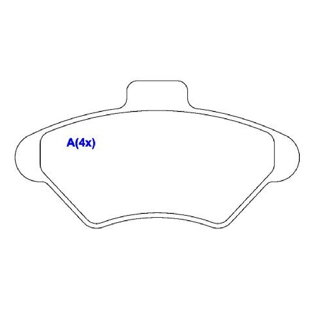 Jogo de Pastilhas de Freio Dianteira para Ford Mustang - Syl - 2227