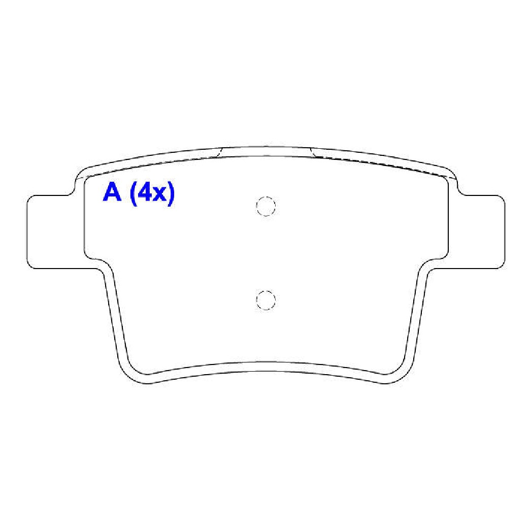 Jogo de Pastilhas de Freio Traseira para Ford Mondeo - Syl - 2226