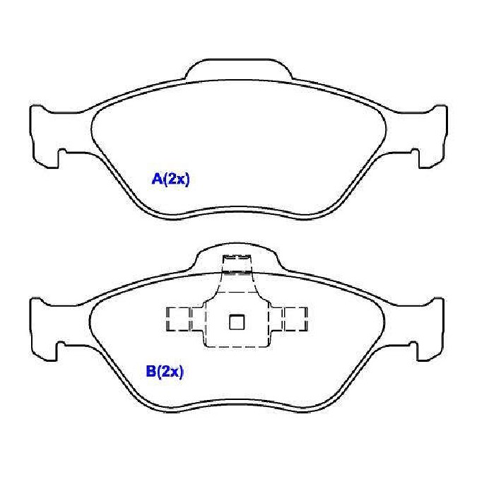 Jogo de Pastilhas de Freio Dianteira para Ford Ecosport e Fiesta - Syl - 2238