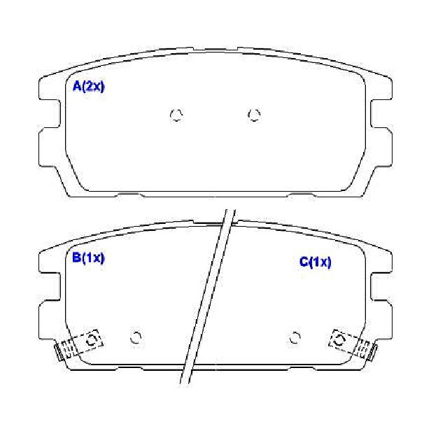 Jogo de Pastilhas de Freio Traseira para Hyundai Terracan - Syl - 2261