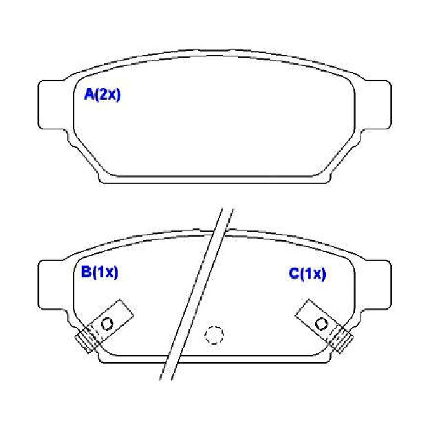 Jogo de Pastilhas de Freio Traseira para Mitsubishi COLT e Lancer - Syl - 2311