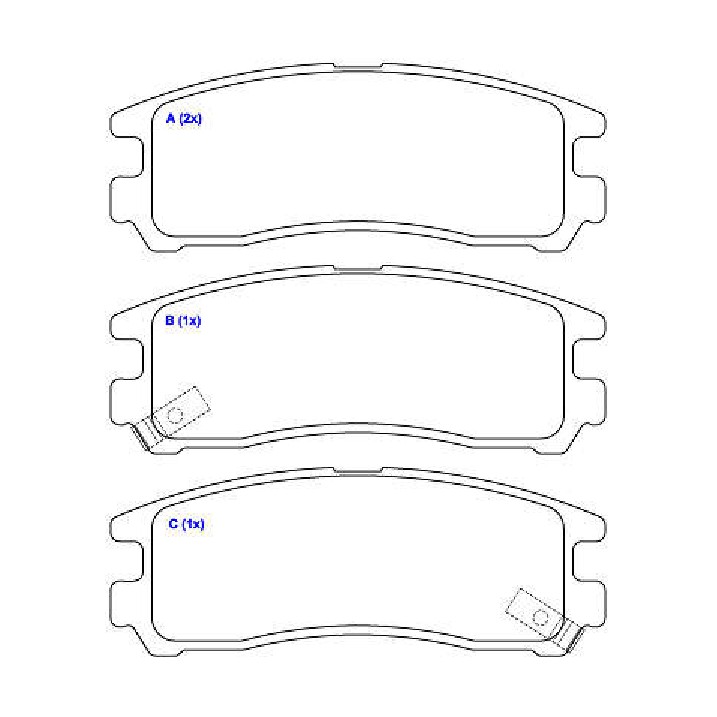 Jogo de Pastilhas de Freio Traseira para Mitsubishi Galant e Pajero Tr4 - Syl - 2313