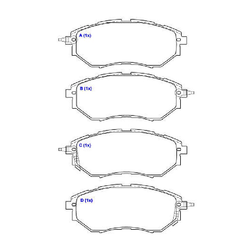 Jogo de Pastilhas de Freio Dianteira para Subaru Legacy e Outback - Syl - 2365