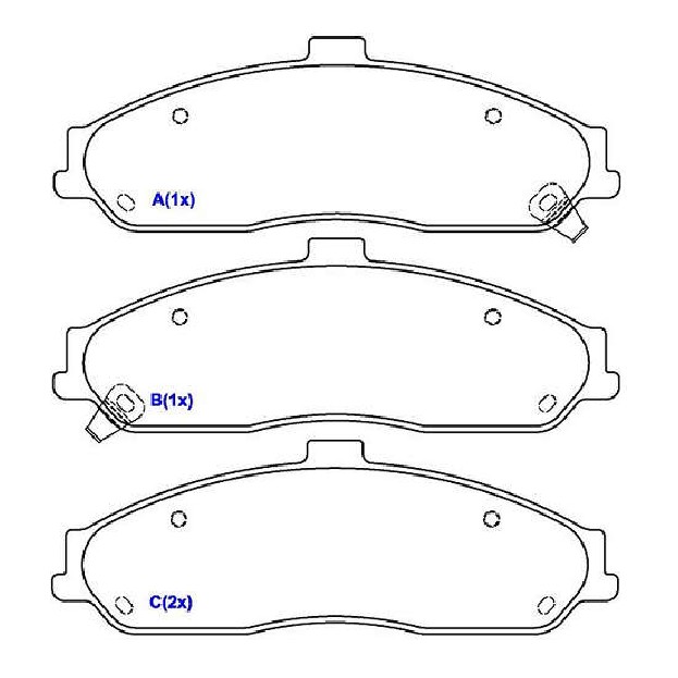 Jogo de Pastilhas de Freio Dianteira para Chevrolet Corvette - Syl - 3109