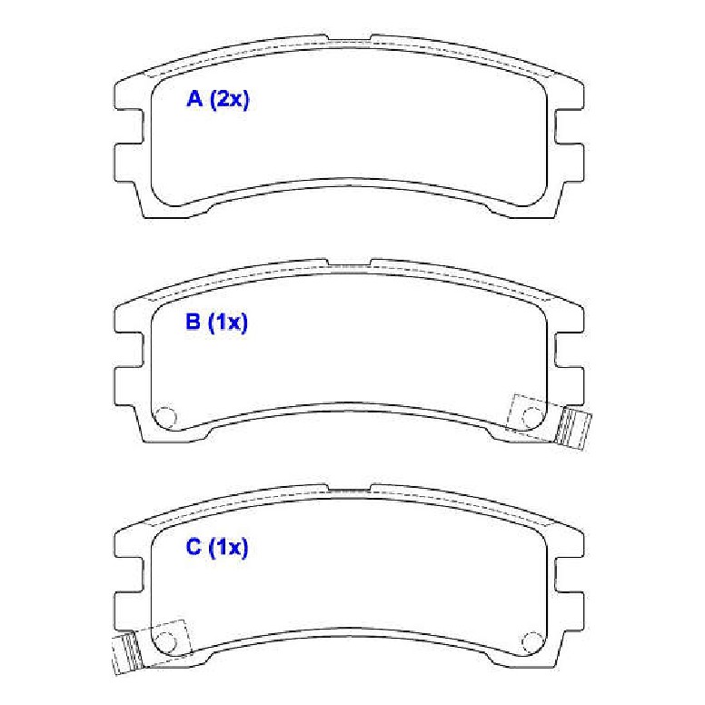 Jogo de Pastilhas de Freio Traseira para Nissan Pathfinder - Syl - 3177
