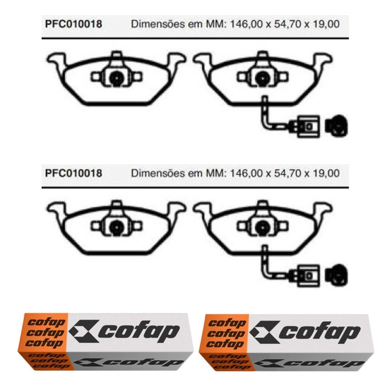 Par Pastilha Freio Sensor Teves Dianteiro - Cofap - PFC010018