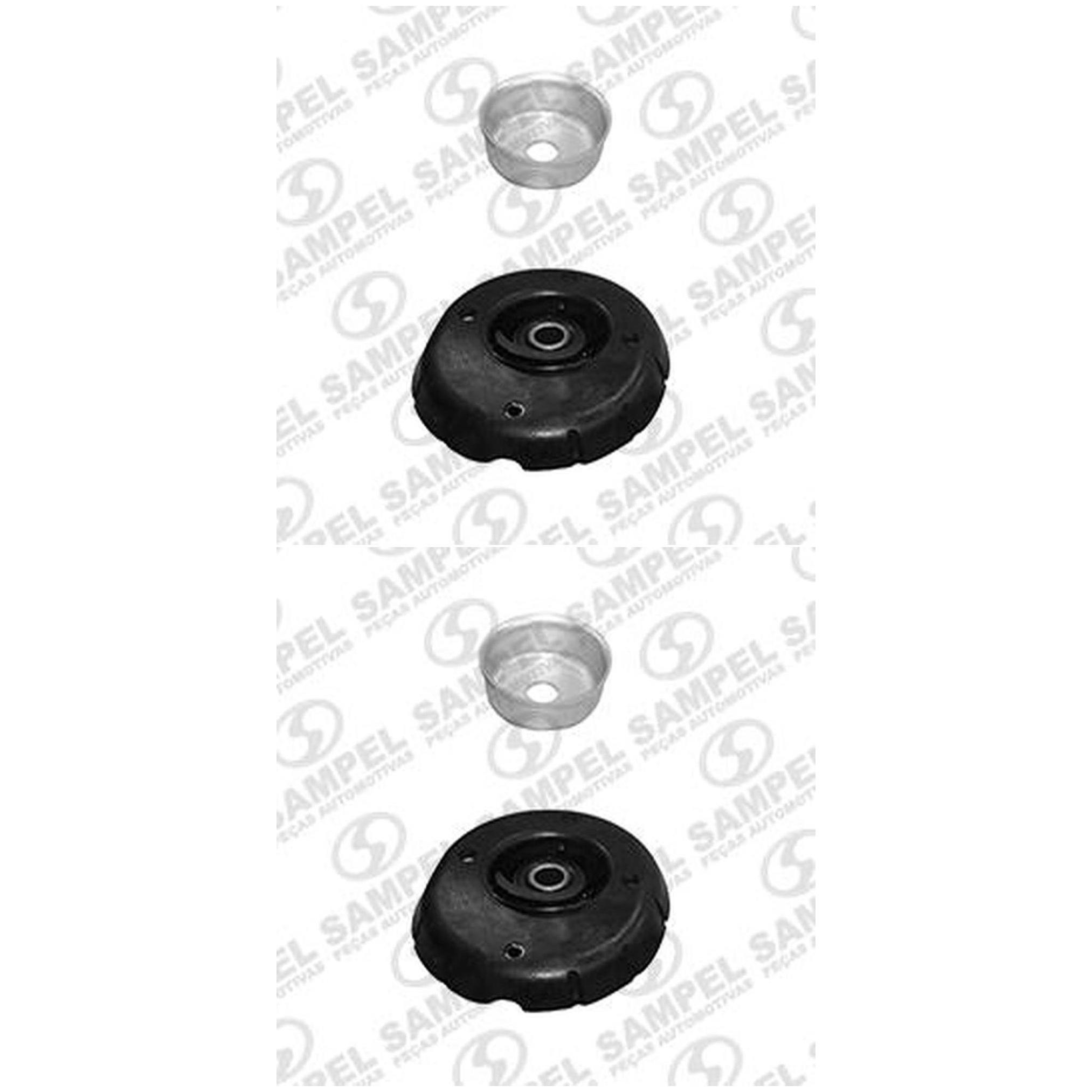 Par Suporte Do Amortecedor Dianteira - Sem Rolamento Com Caneca - Sampel - 8080C