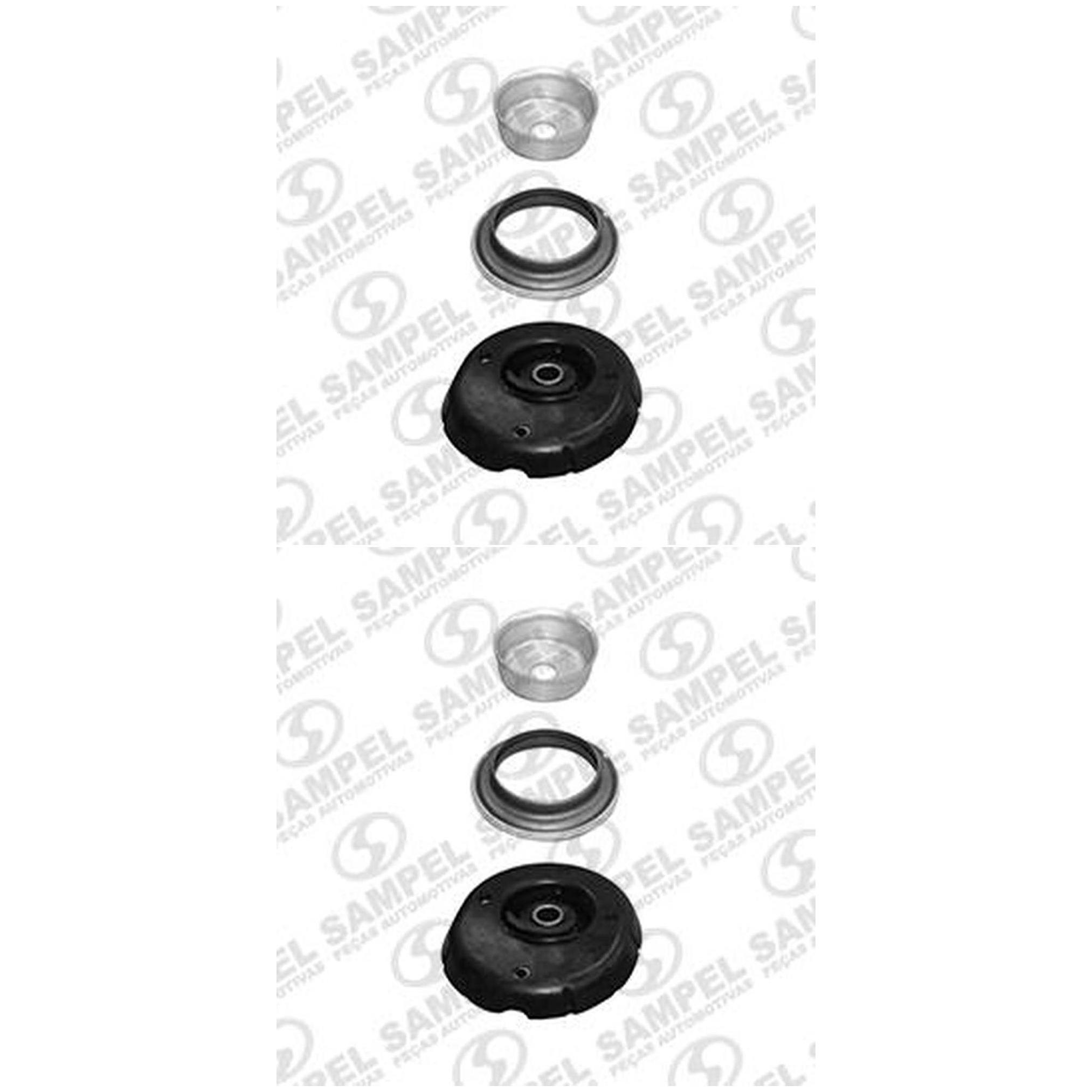 Par Suporte Do Amortecedor Dianteira - Com Rolamento Skf E Caneca - Sampel - 8080AC