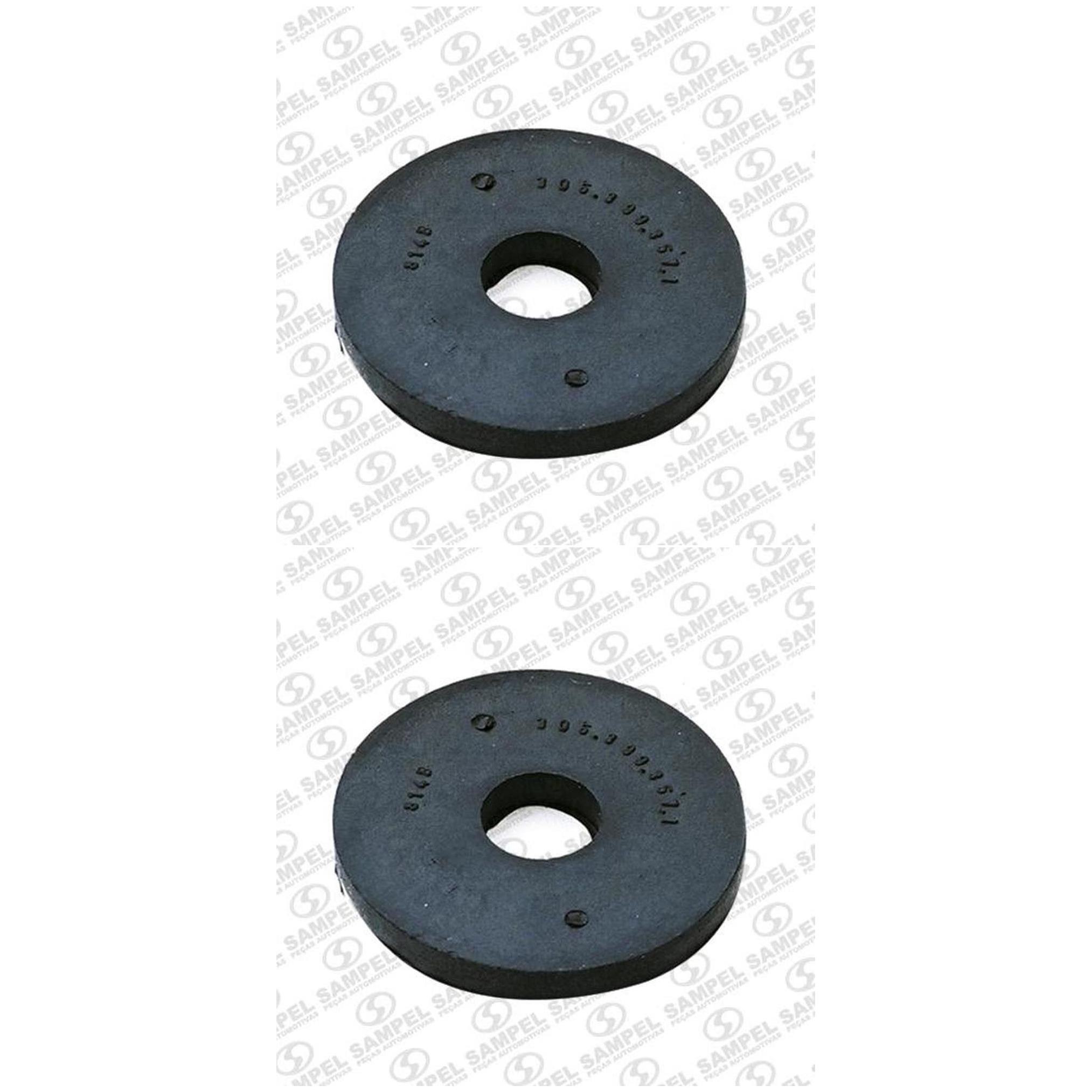 Par Calço De Borracha Do Suporte Do Câmbio - Motor Refrigerado A Ar Vw 1.3 / 1.6 - Sampel - 4814B