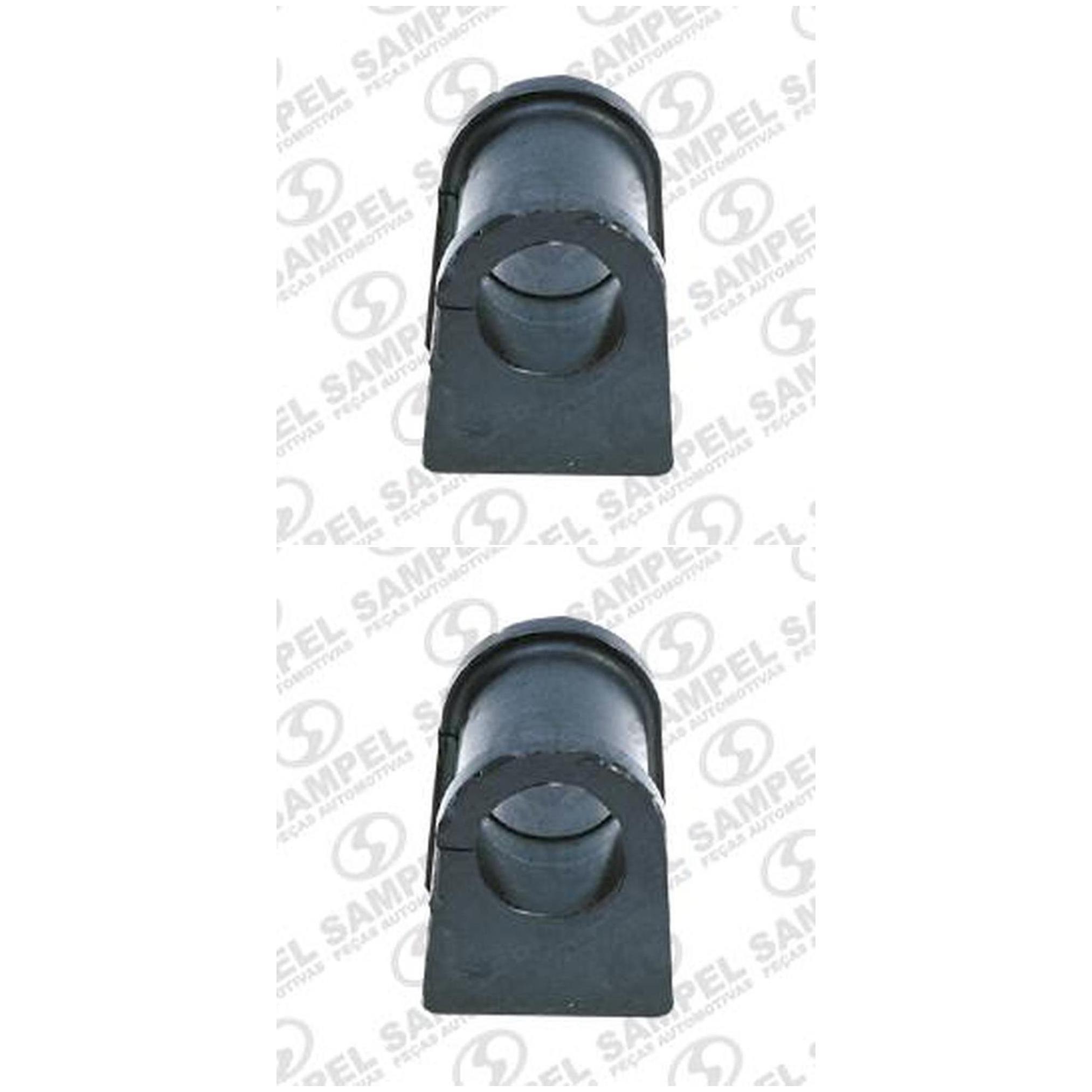 Par Bucha Da Barra Estabilizadora Dianteira (Lateral Preta - Furo Ø 22 Mm) - Sampel - 1103