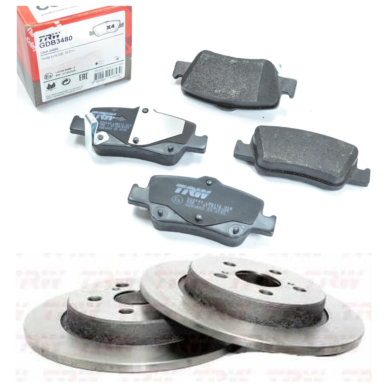 Kit Disco e Pastilha Traseira - TRW - GDB3480 - RPDI04220