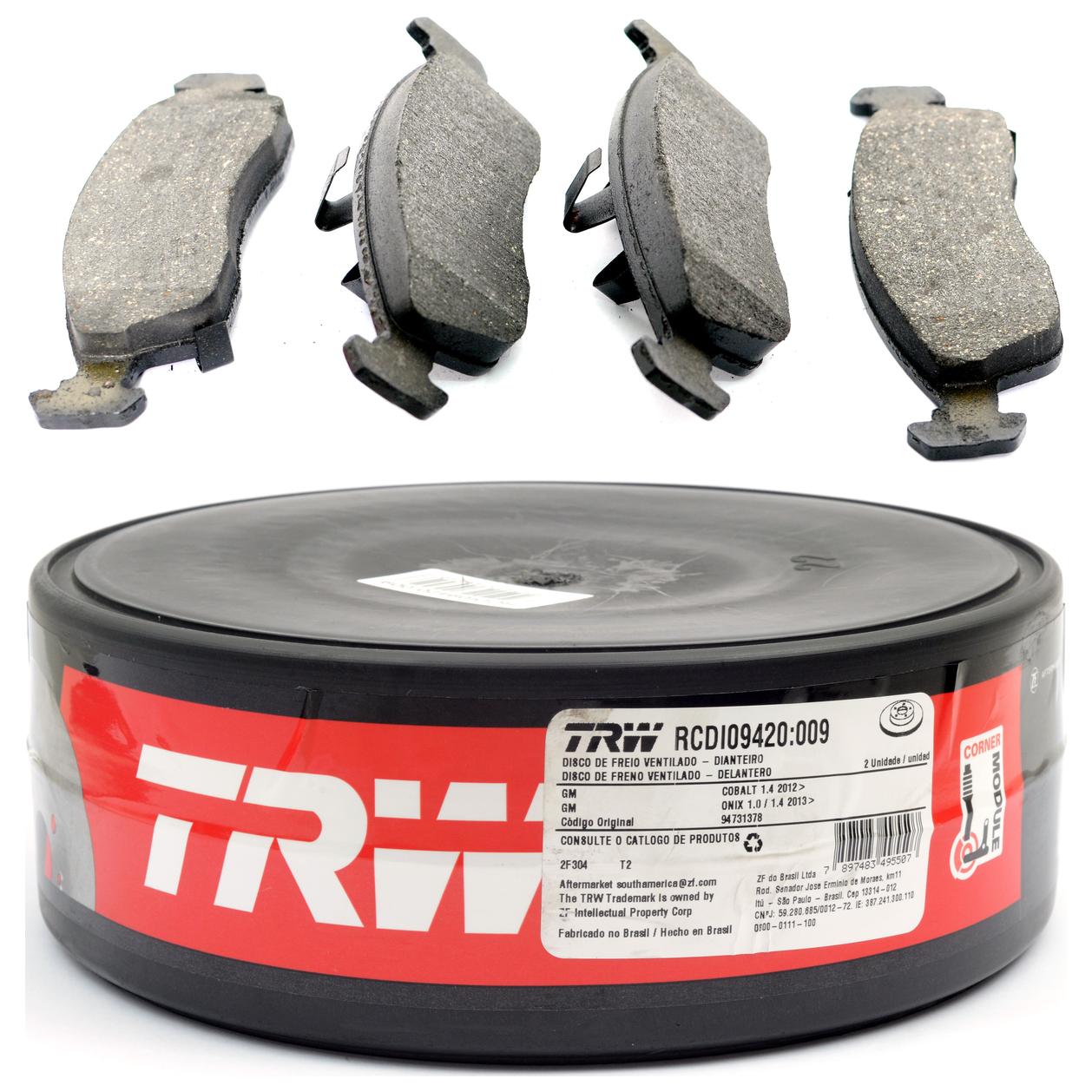 Kit Disco e Pastilha Dianteira - TRW - RCPT13680 - RCDI09420