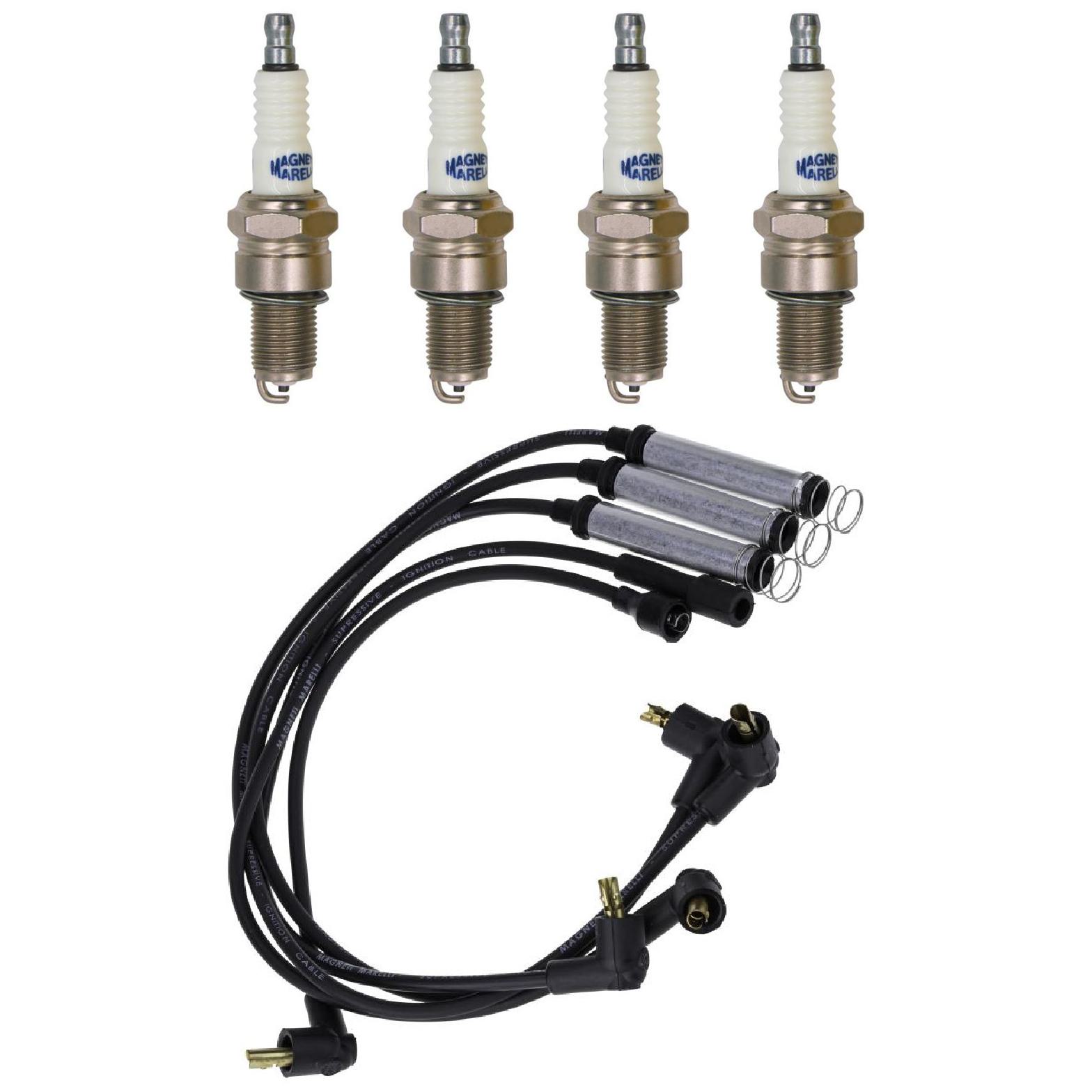 Kit 4 Vela Ignição V-Form e Cabo - Magneti Marelli - CVMG6102 / F5RFMM