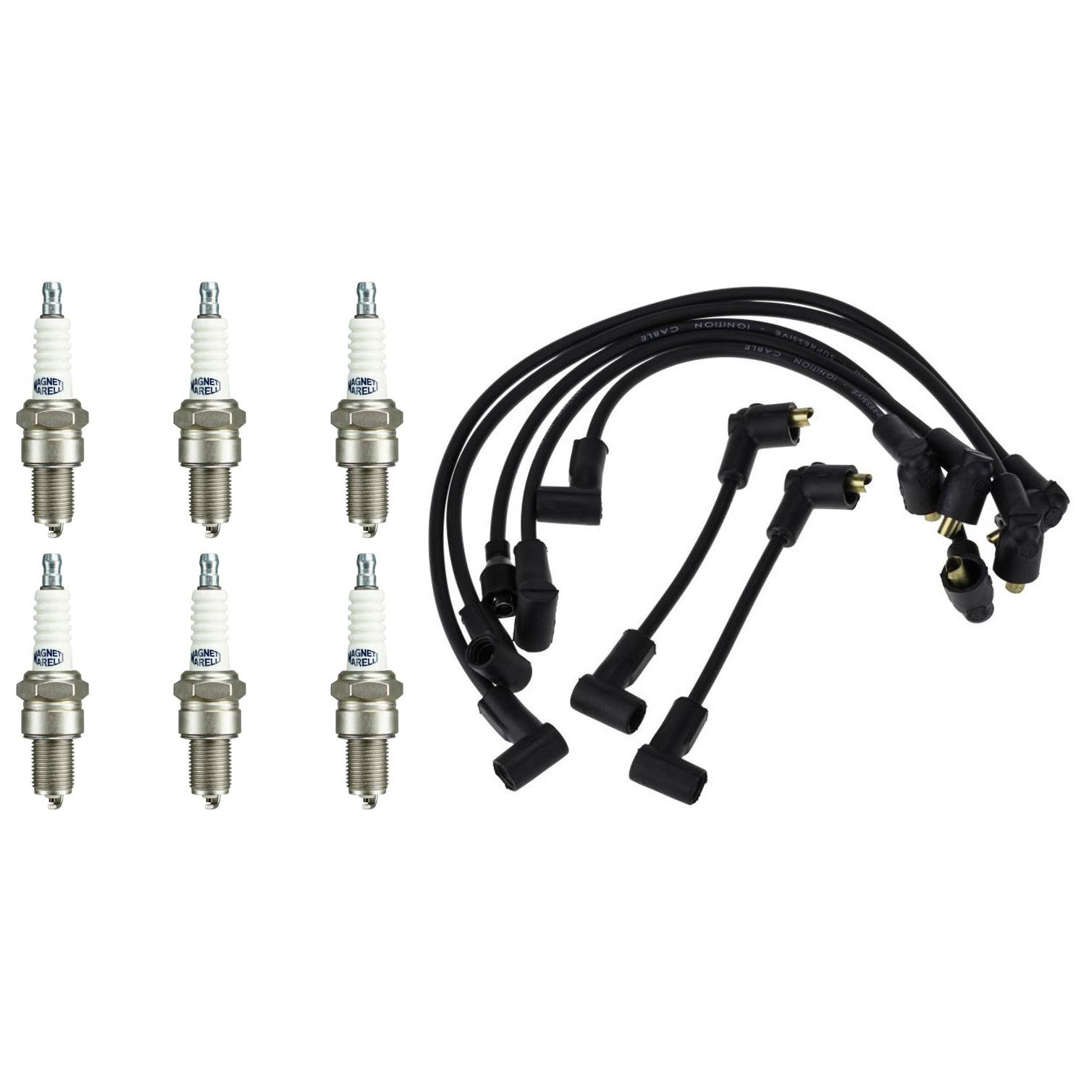 Kit 6 Vela Ignição VForm e Cabo de Vela Magneti Marelli - CVMG6402 / F5RFMM