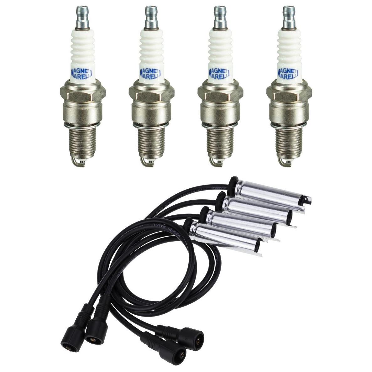 Kit 4 Vela Ignição V-Form e Cabo - Magneti Marelli - CVMG7102 / F5RFMM