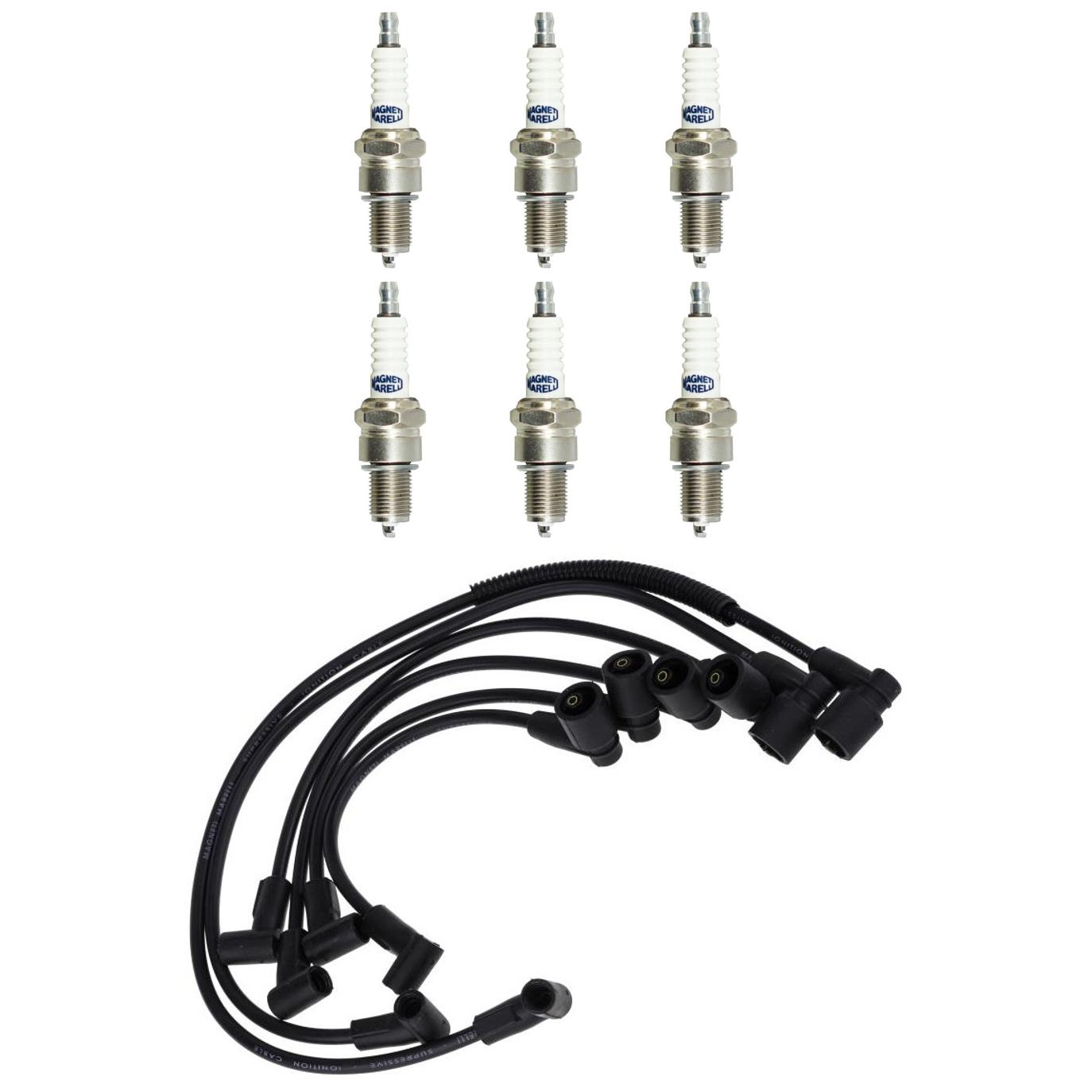 Kit 6 Vela Ignição VForm e Cabo de Vela Magneti Marelli - CVMG7502 / F5RFMM
