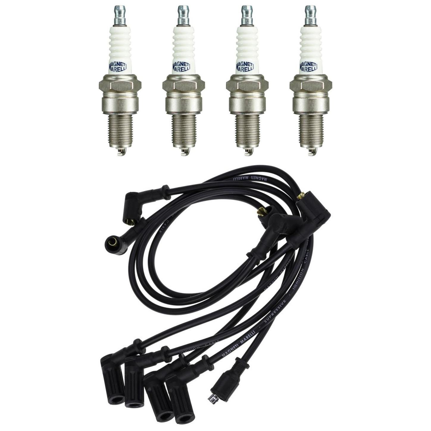 Kit 4 Vela Ignição V-Form e Cabo - Magneti Marelli - CVMT4302 / F5RFMM