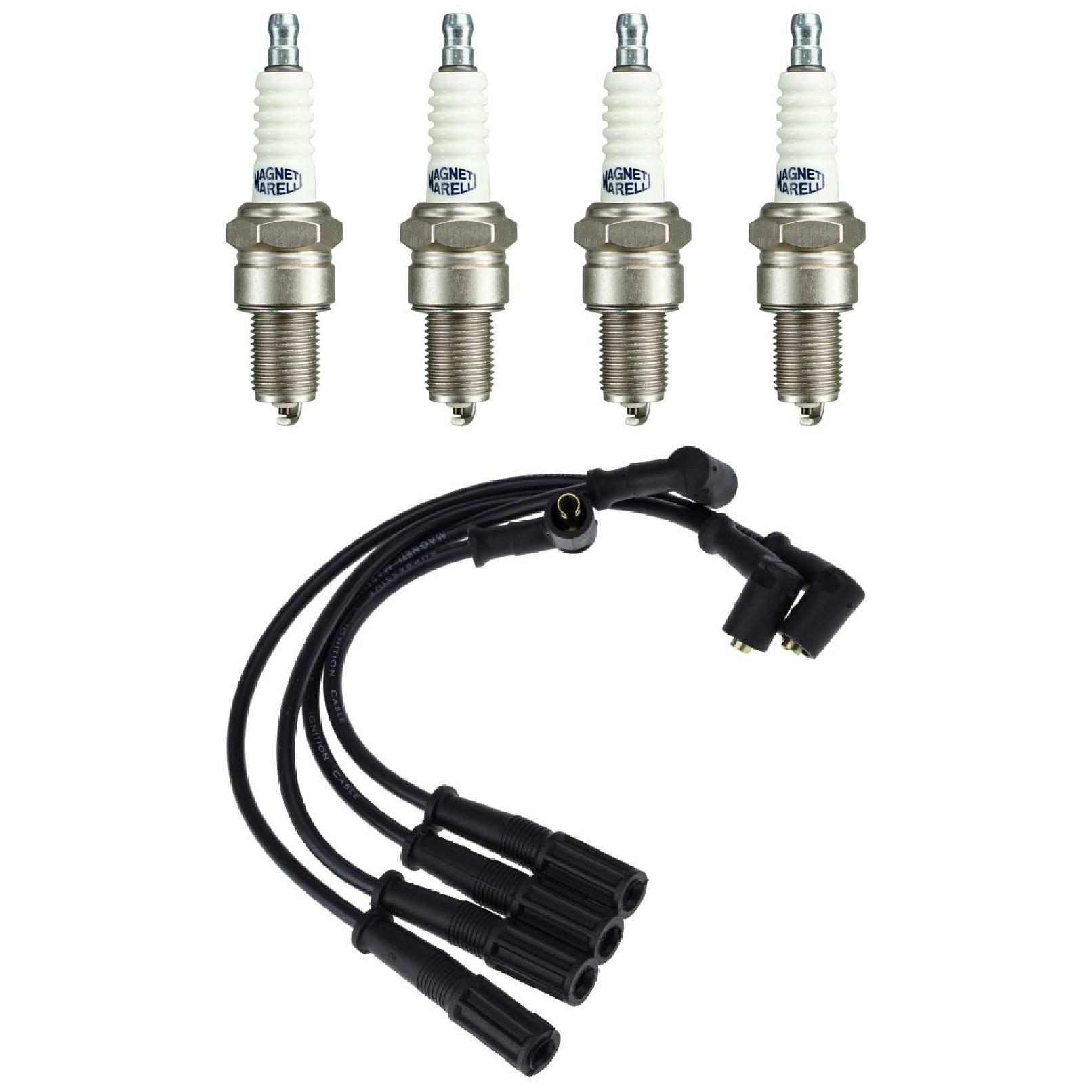 Kit 4 Vela Ignição V-Form e Cabo - Magneti Marelli - CVMT4802 / F5RFMM