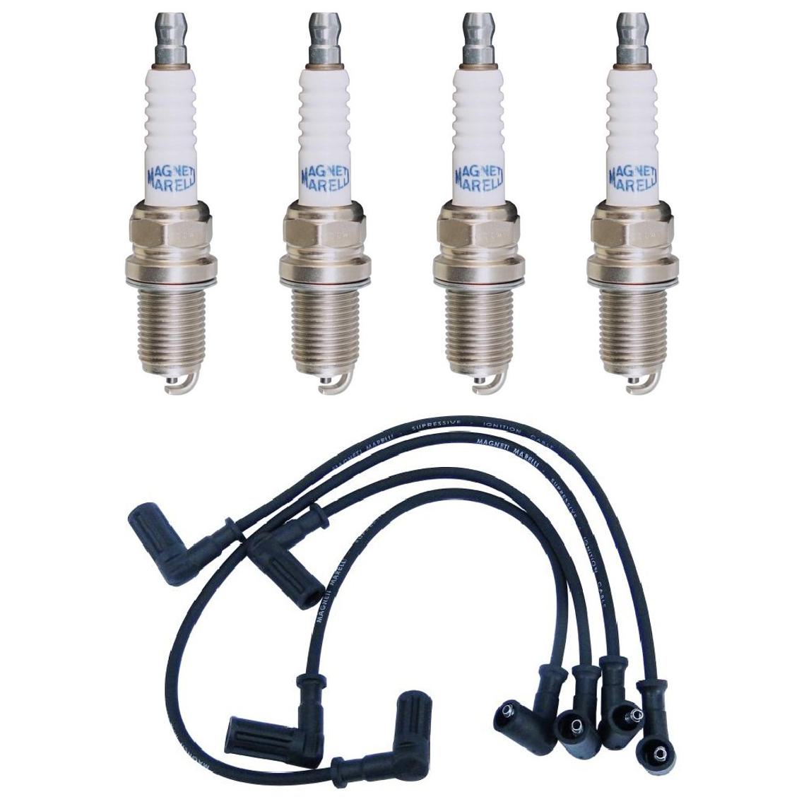 Kit 4 Vela Ignição V-Form e Cabo - Magneti Marelli - CVMT5302 / F5RFMM