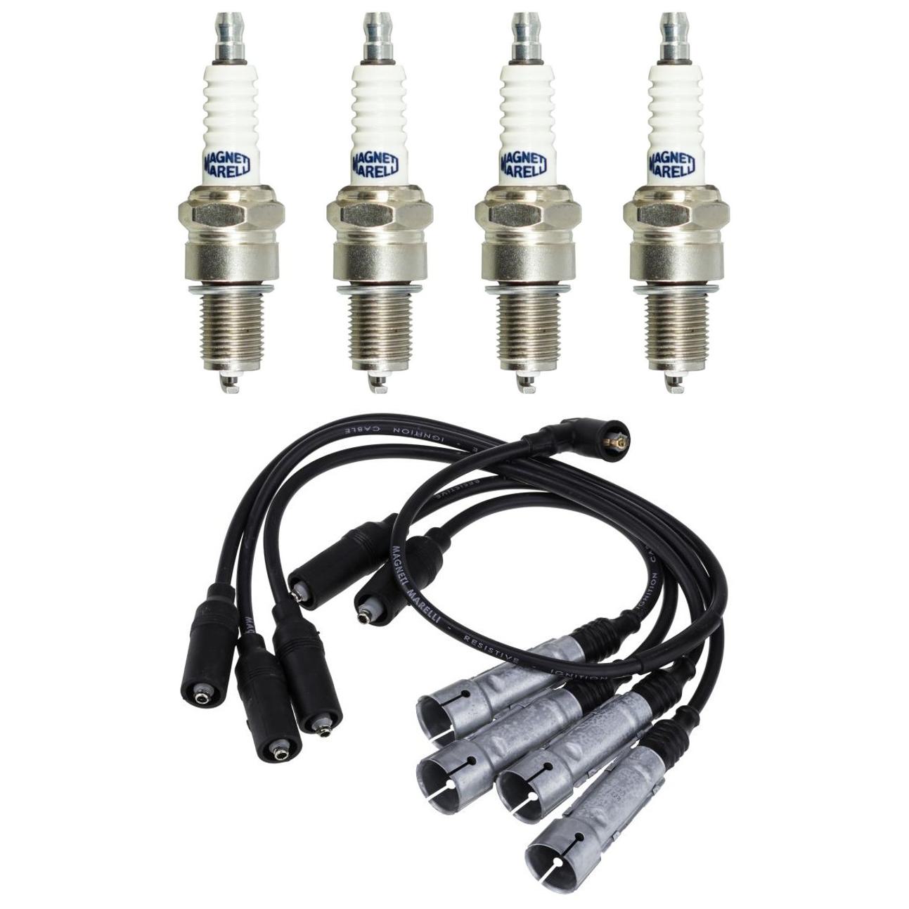 Kit 4 Vela Ignição e Cabo de Vela - Magneti Marelli - CVMF2202 / F5TCMM