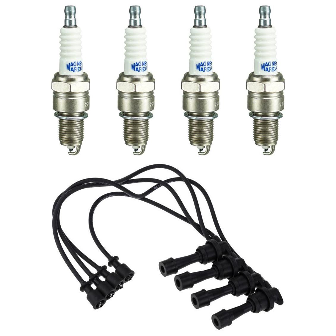 Kit 4 Vela Ignição V-Form e Cabo - Magneti Marelli - CVMH0202 / F6RFMM