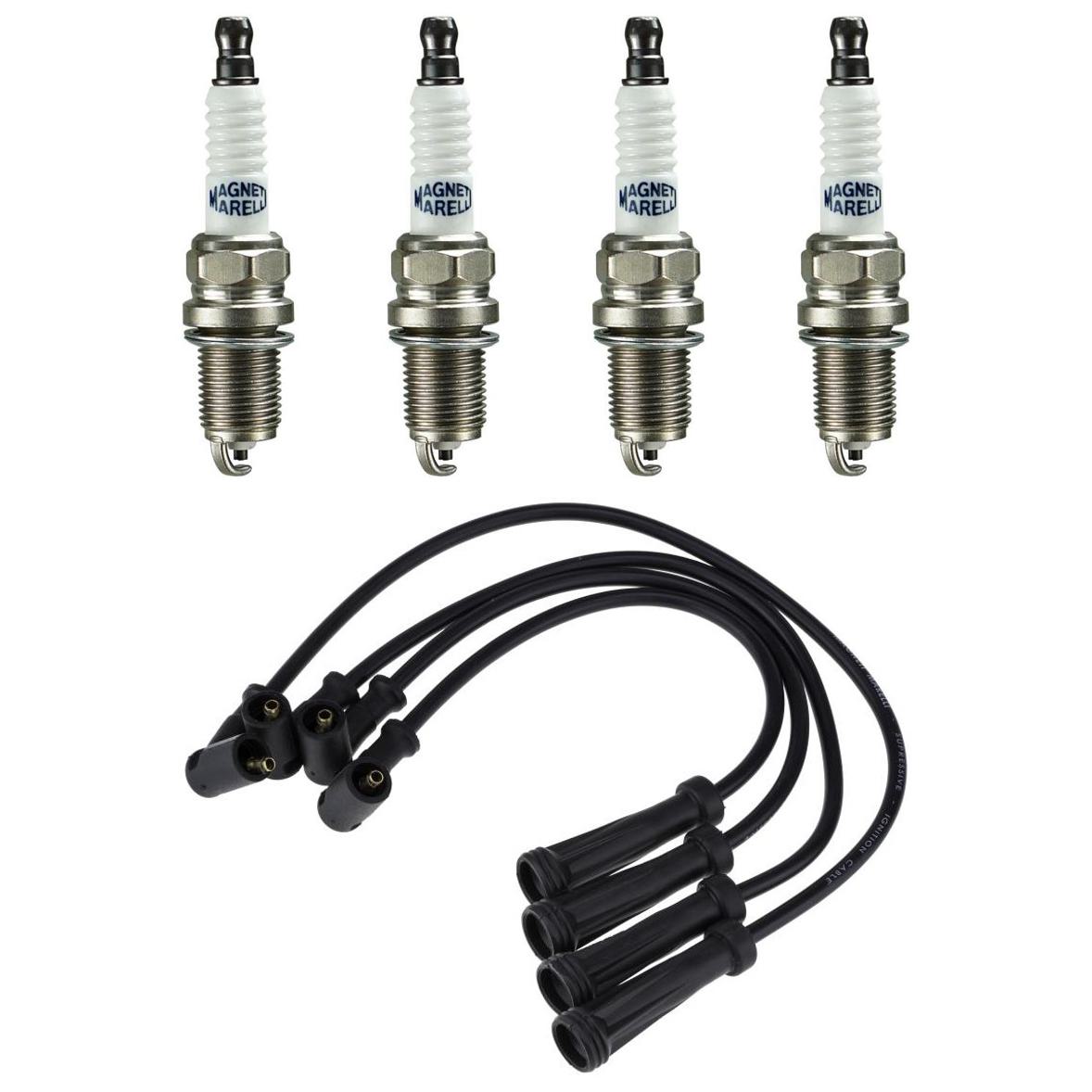 Kit 4 Vela Ignição Multi-E e Cabo - Magneti Marelli - CVMR1202 / K5RDMM