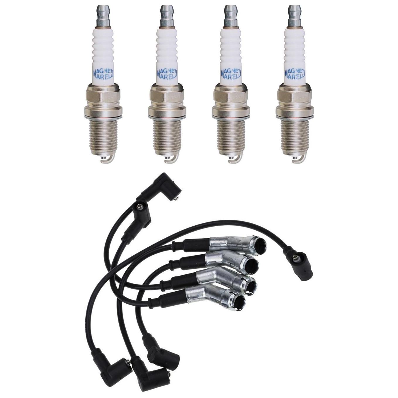 Kit 4 Vela Ignição V-Form e Cabo - Magneti Marelli - CVMF2602 / K5RF2MM