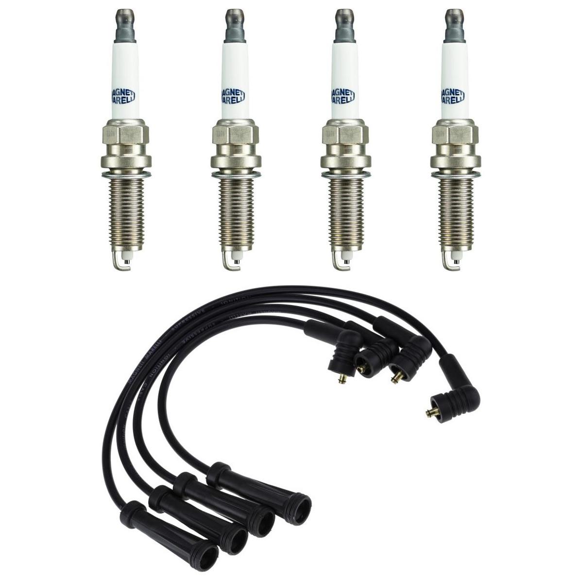 Kit 4 Vela Ignição V-Form e Cabo - Magneti Marelli - CVMR0902 / K5RF2MM
