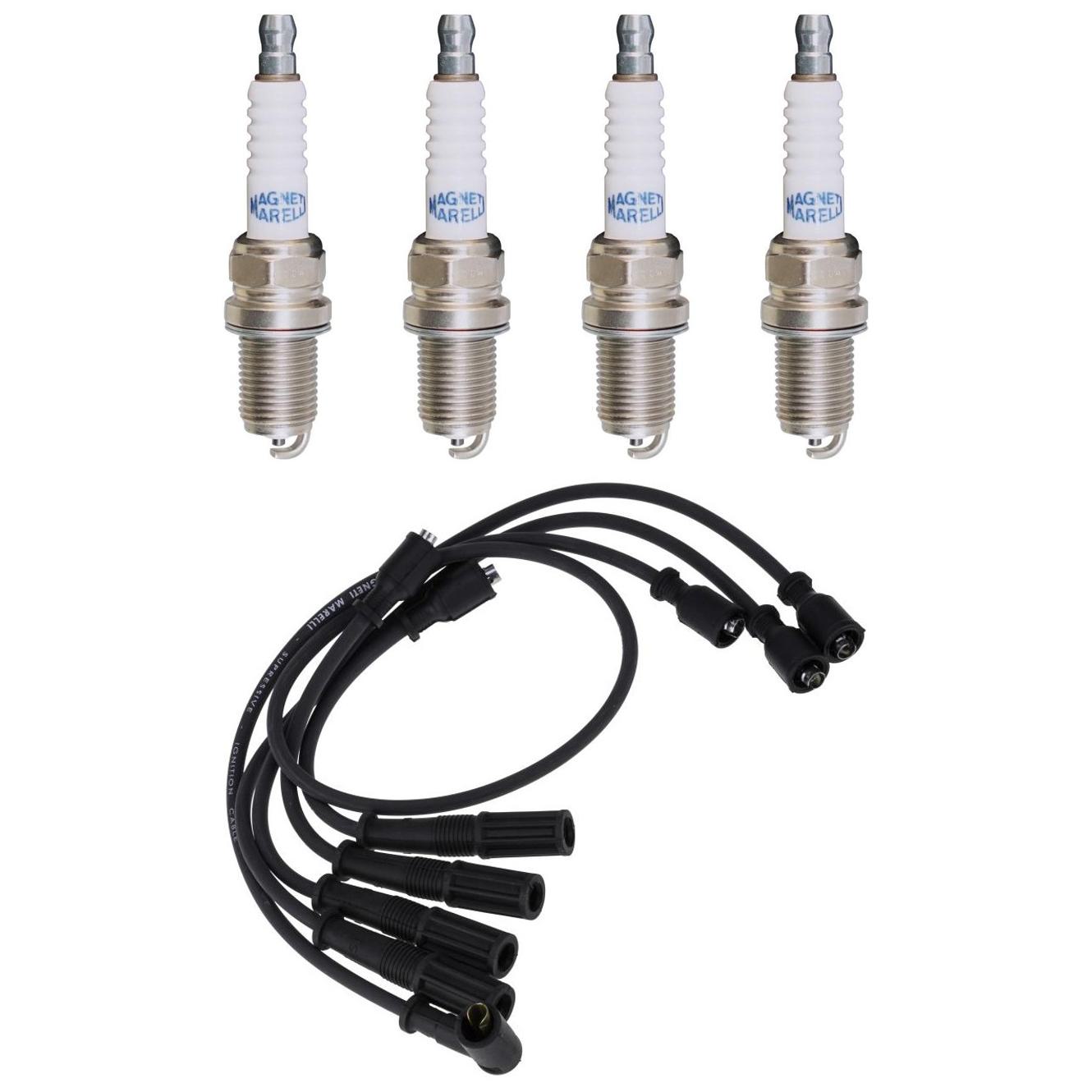Kit 4 Vela Ignição V-Form e Cabo - Magneti Marelli - CVMT5102 / K5RF2MM