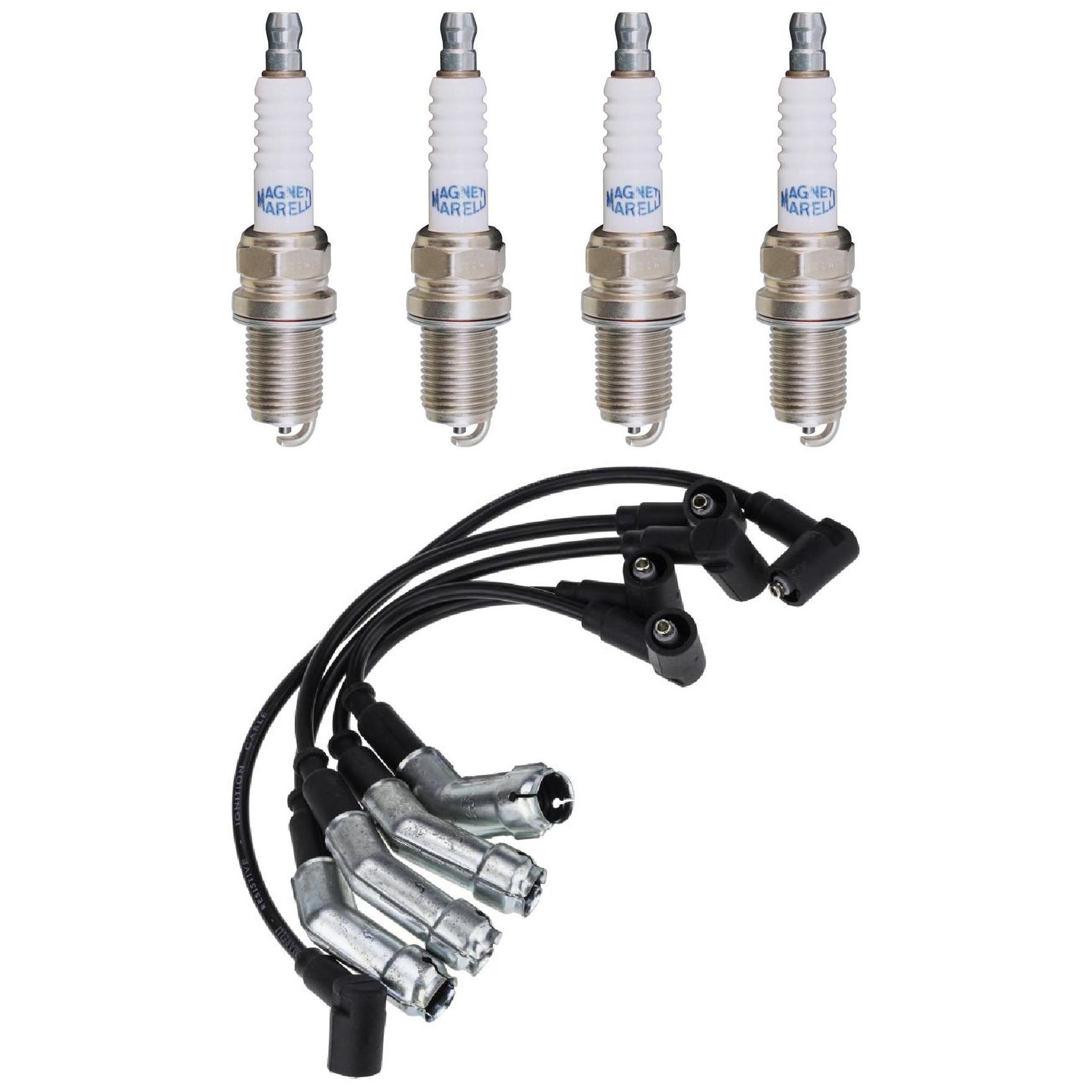 Kit 4 Vela Ignição V-Form e Cabo - Magneti Marelli - CVMV0302 / K5RF2MM