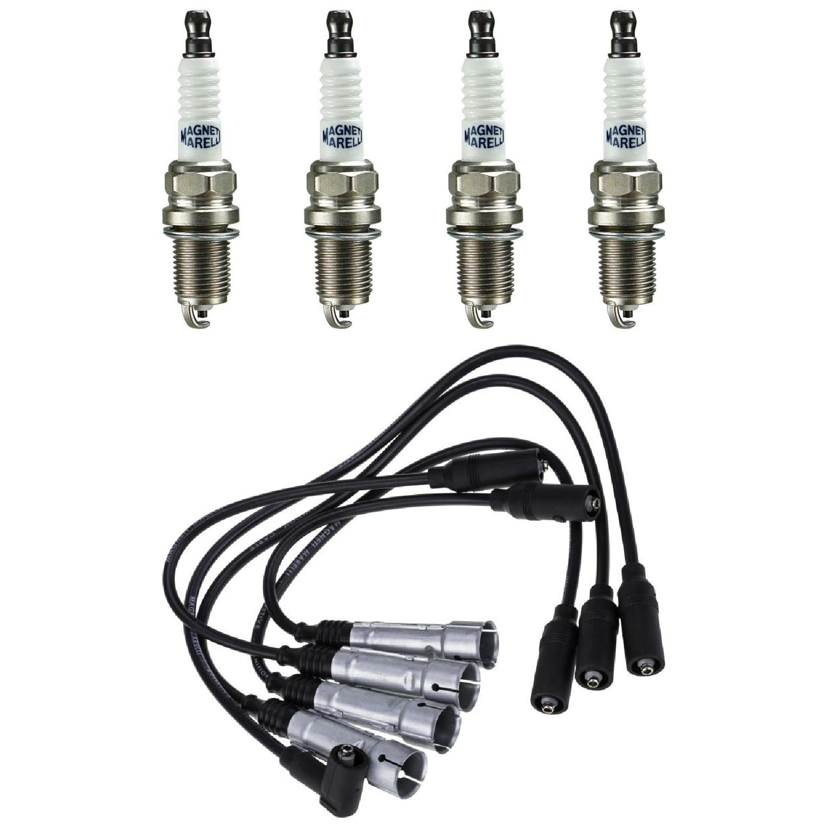 Kit 4 Vela Ignição V-Form e Cabo - Magneti Marelli - CVMV0702 / K5RF2MM