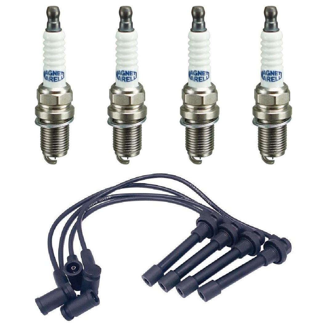 Kit 4 Vela Ignição V-Form e Cabo - Magneti Marelli - CVMW0402 / K5RF2MM