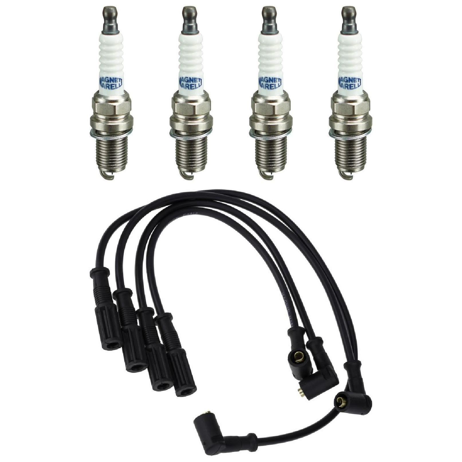 Kit 4 Vela Ignição MultiE e Cabo - Magneti Marelli - CVMT6002 / K6RDYMM