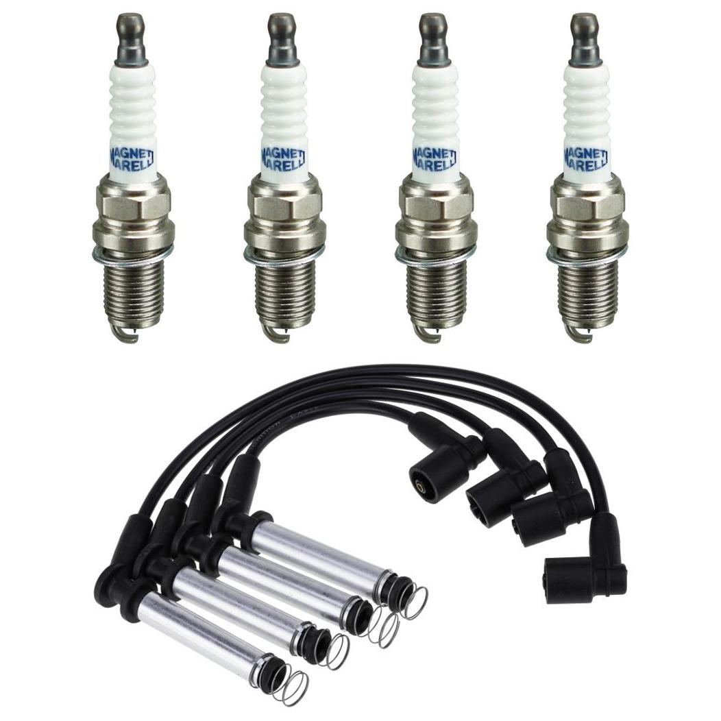 Kit 4 Vela Ignição V-Form e Cabo - Magneti Marelli - CVMG7302 / K6RFMM