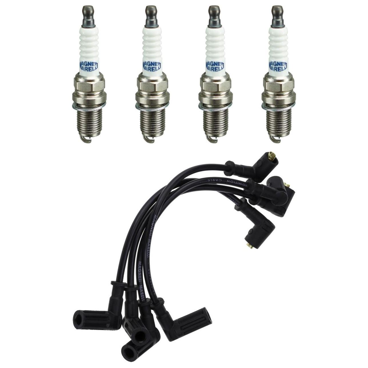 Kit 4 Vela Ignição V-Form e Cabo - Magneti Marelli - CVMT4602 / K6RFMM