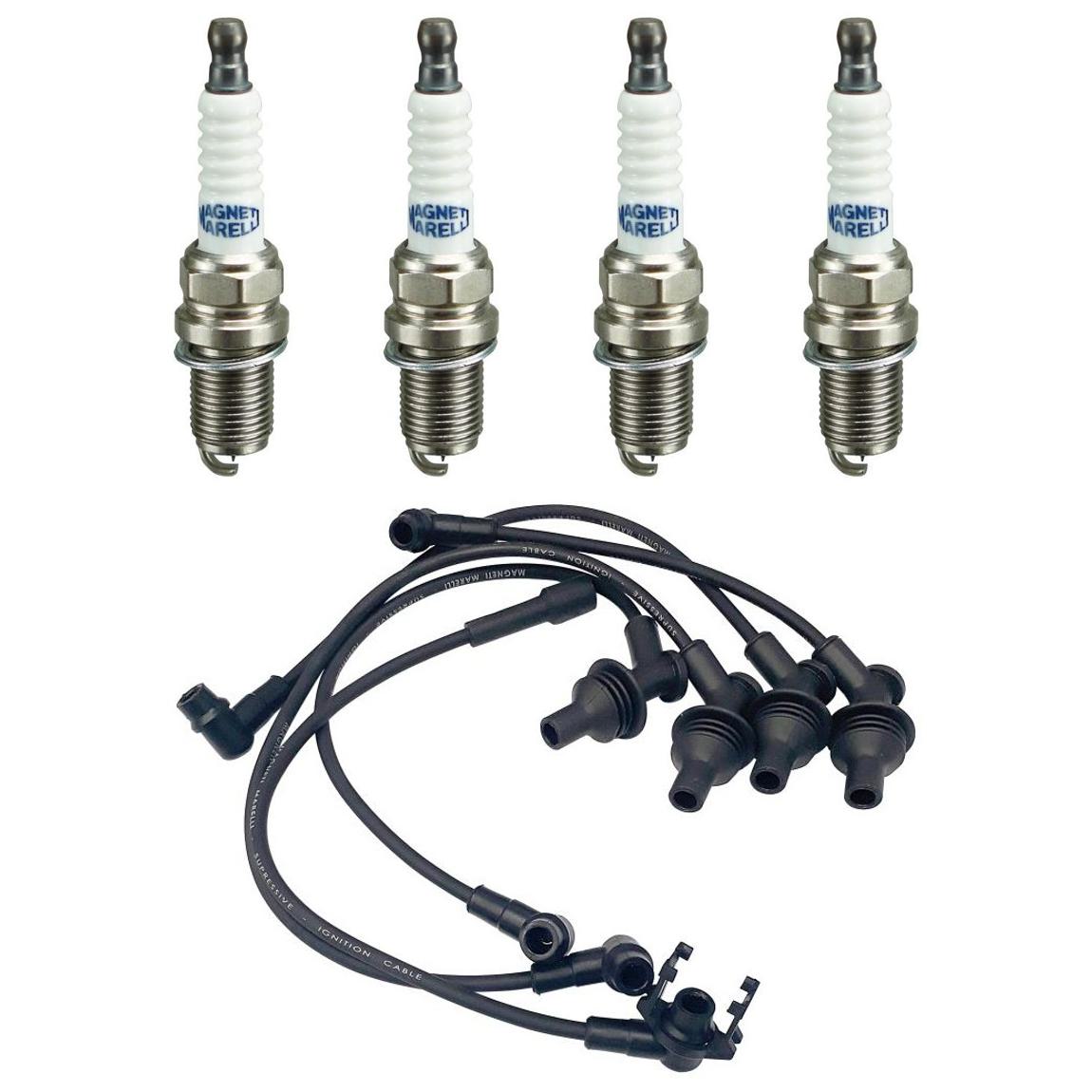 Kit 4 Vela Ignição Platinum Cabo - Magneti Marelli - CVMR0702 / K6RTPMM