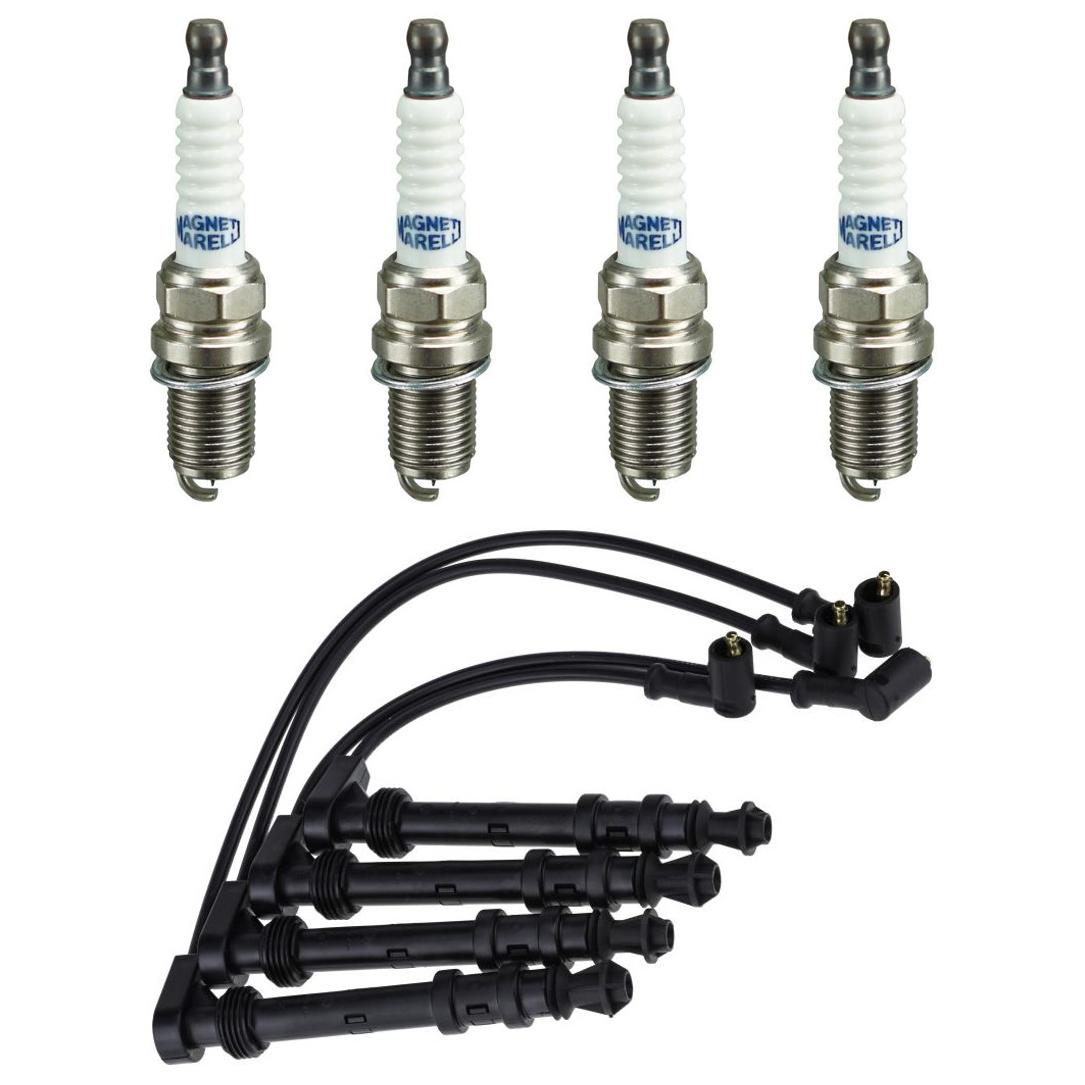 Kit 4 Vela Ignição Platinum Cabo - Magneti Marelli - CVMT0802 / K6RTPMM