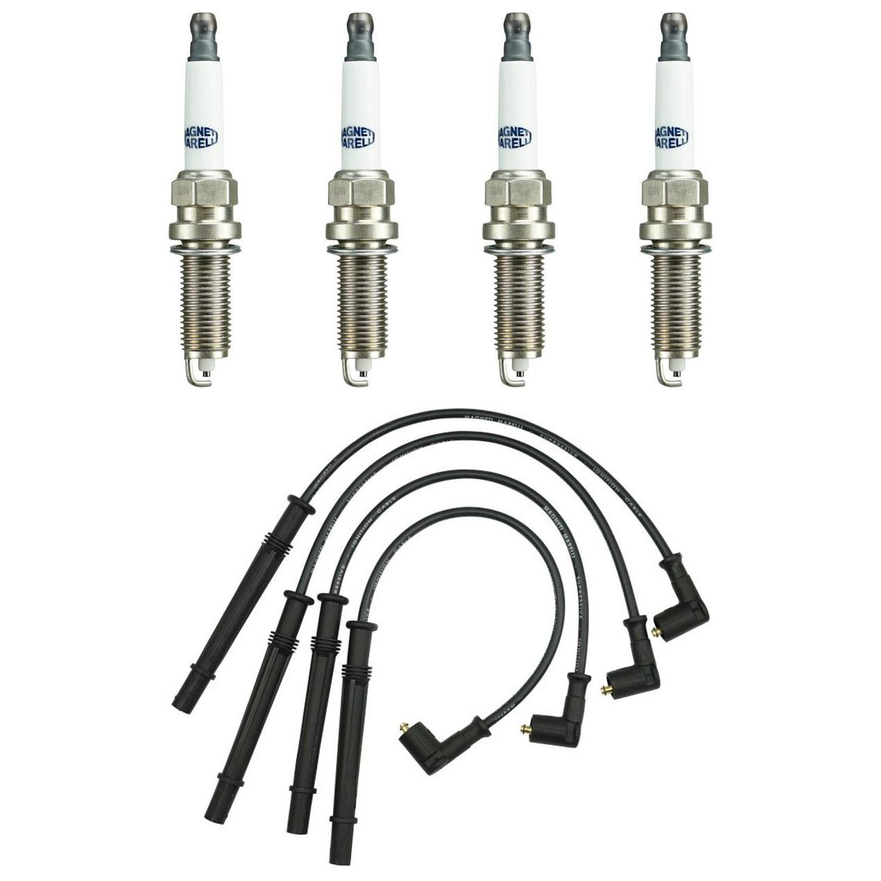 Kit 4 Vela Ignição e Cabo - Magneti Marelli - CVMR1602 / LD7RTAMM