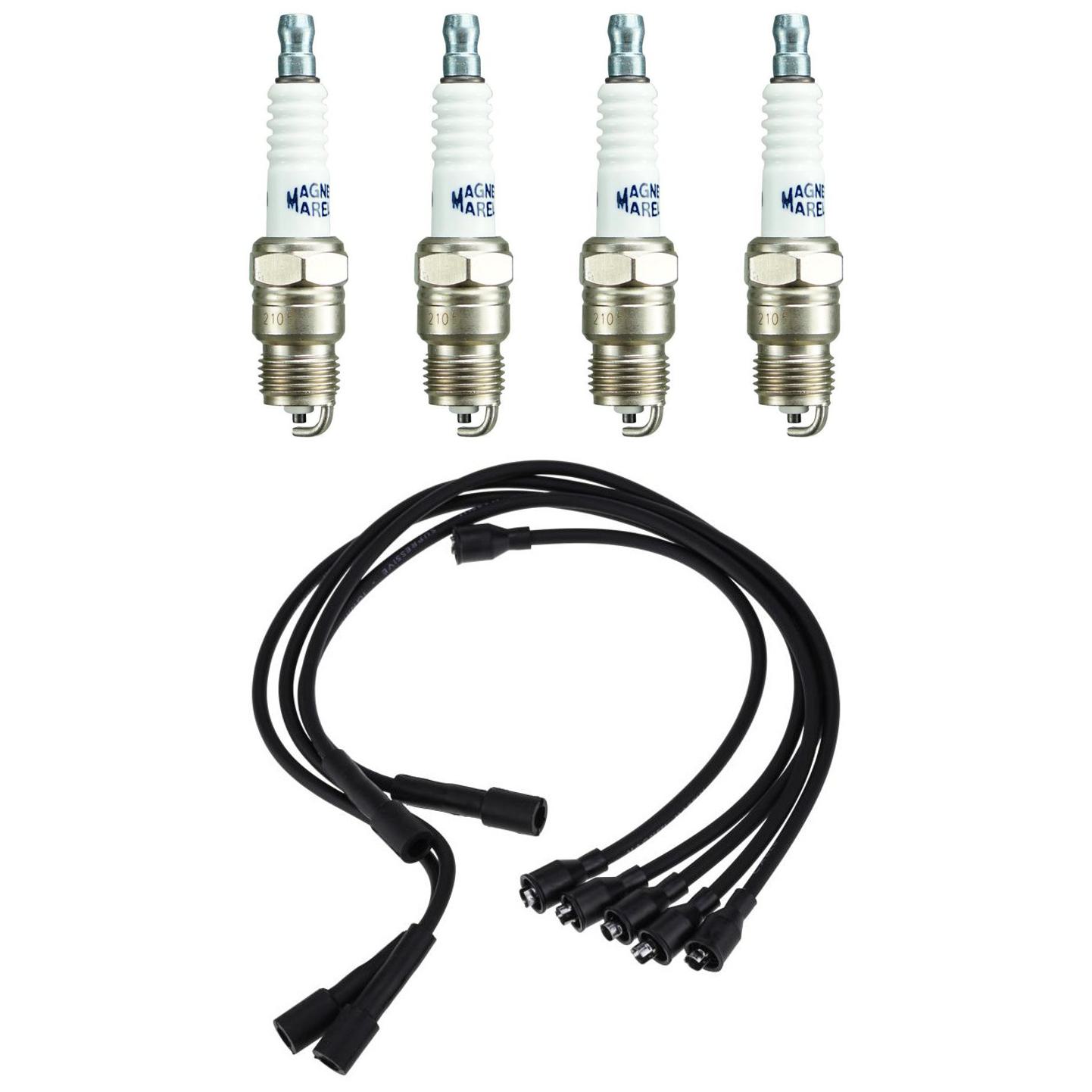 Kit 4 Vela Ignição e Cabo de Vela - Magneti Marelli - CVMG6202 / P6TCMM