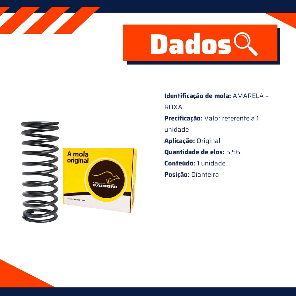 Mola da Suspensão Dianteira para Honda Civic - Fabrini - I-HO0603
